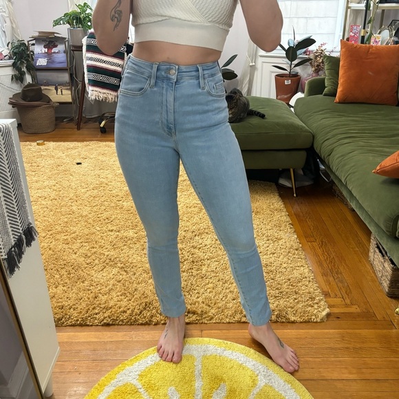 NWOT H&M Light Denim High Rise Skinny Sz Small Stretchy Denim Jeans - Picture 1 of 9